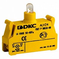 Контактный  блок с клеммы ым безвинтовым зажимом со светодиодом на 24В (упак. 10шт) | код. ALV24 |  DKC